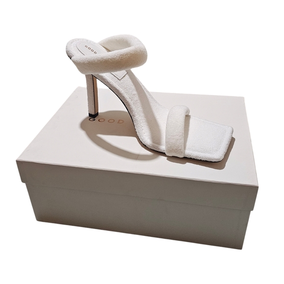 Good American Terry Slip On High Heel Sandals Womens 11.5 - Picture 2 of 4